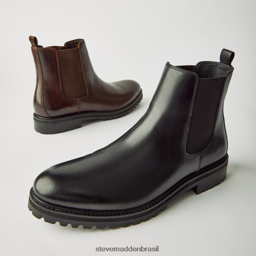 calçados couro preto homens Steve Madden durante ZTFPZH966