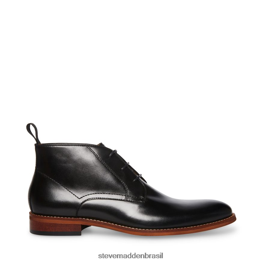 calçados couro preto homens Steve Madden favorito ZTFPZH941