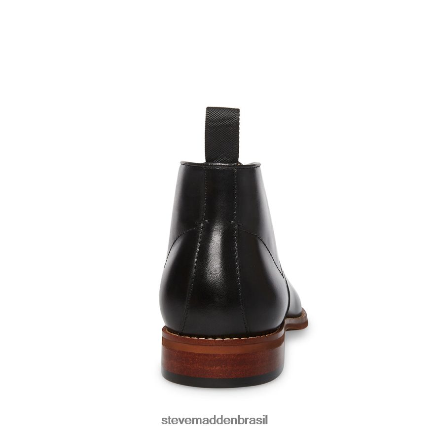 calçados couro preto homens Steve Madden favorito ZTFPZH941