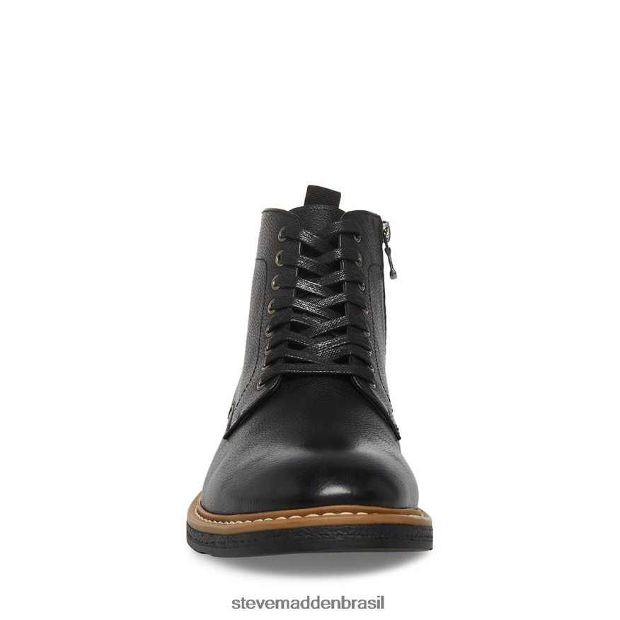 calçados couro preto homens Steve Madden mitchell ZTFPZH958