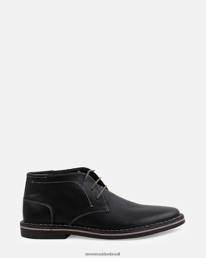 calçados couro preto homens Steve Madden ouça ZTFPZH937