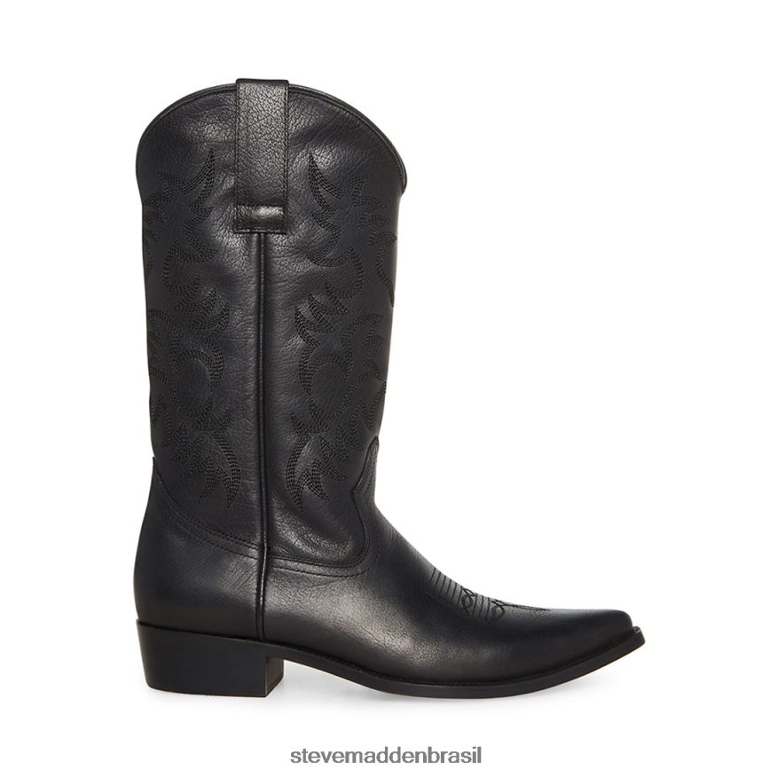 calçados couro preto homens Steve Madden rey ZTFPZH943