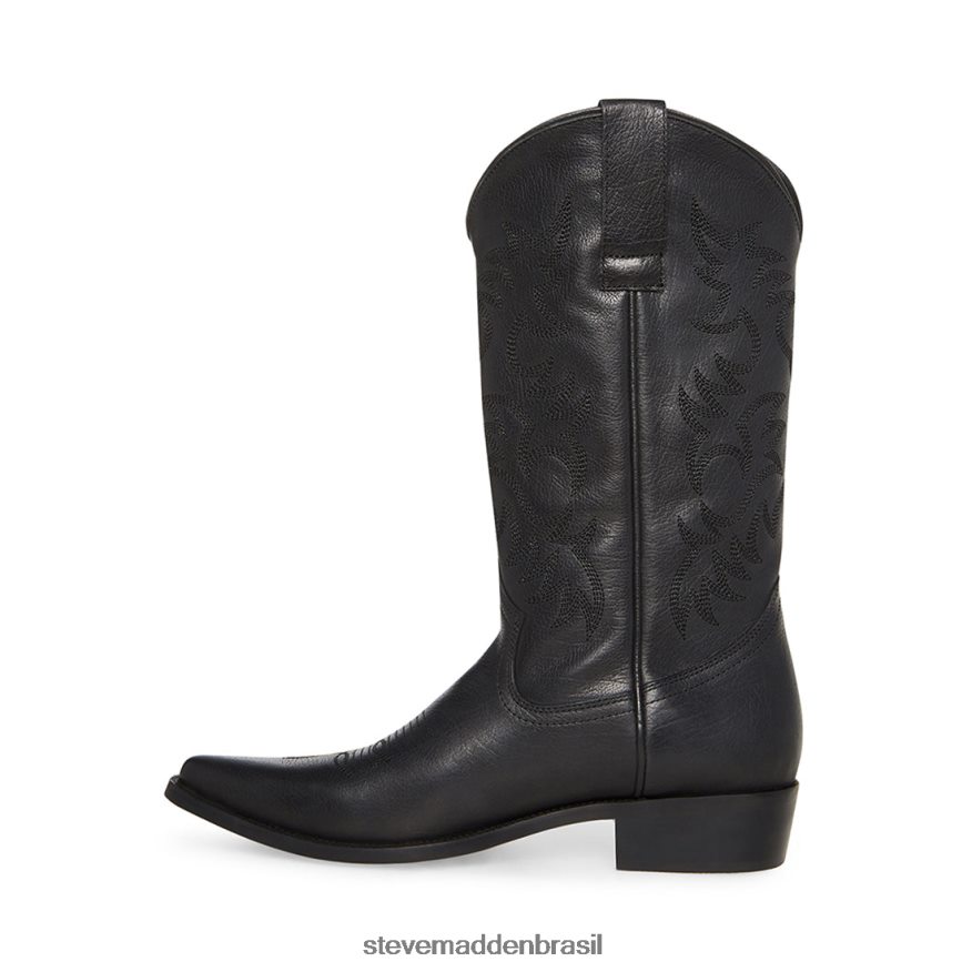 calçados couro preto homens Steve Madden rey ZTFPZH943