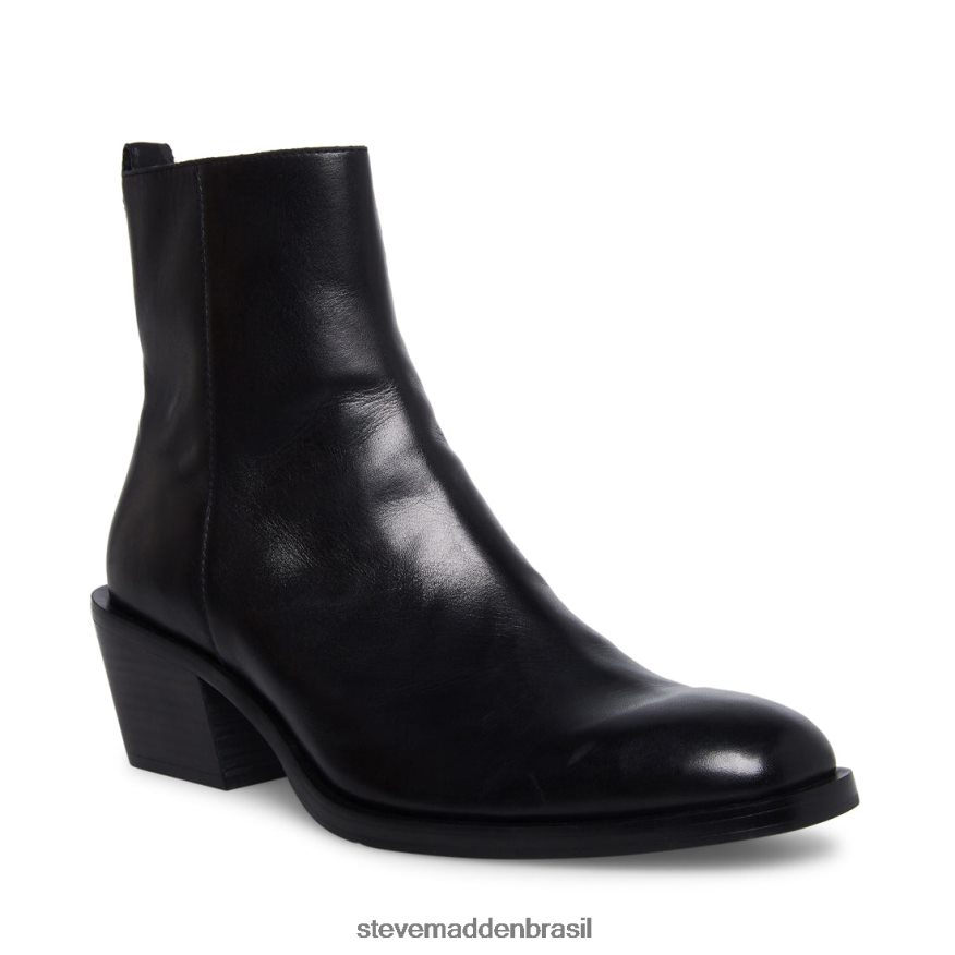 calçados couro preto homens Steve Madden rico ZTFPZH929