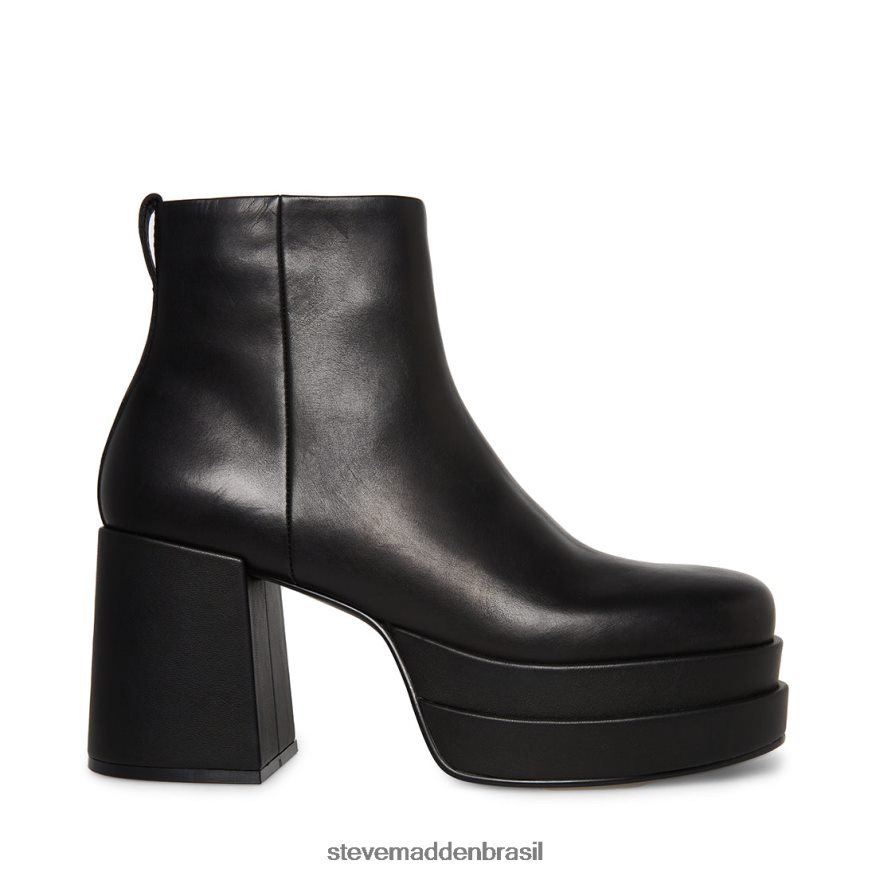 calçados couro preto homens Steve Madden víbora ZTFPZH933