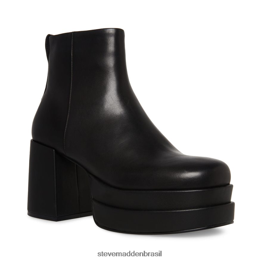 calçados couro preto homens Steve Madden víbora ZTFPZH933