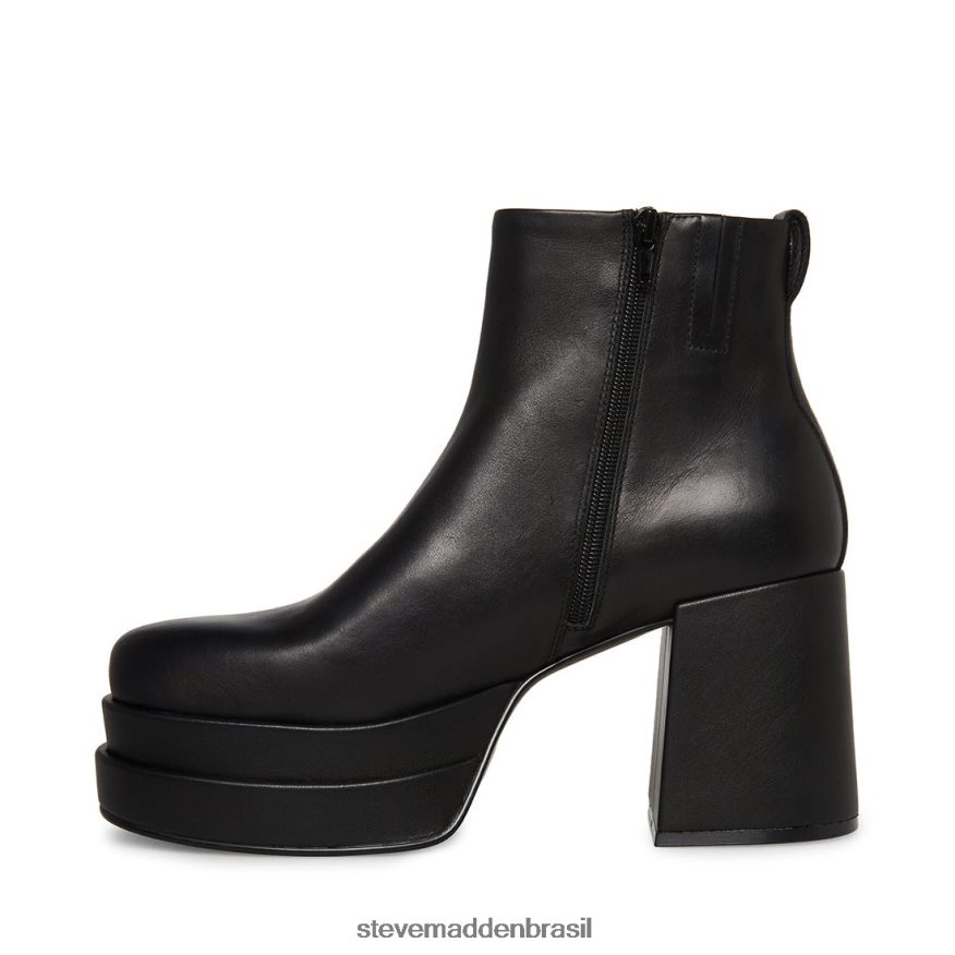 calçados couro preto homens Steve Madden víbora ZTFPZH933