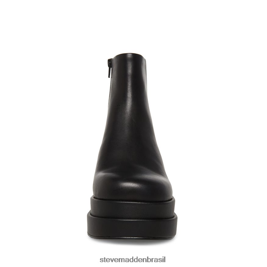 calçados couro preto homens Steve Madden víbora ZTFPZH933