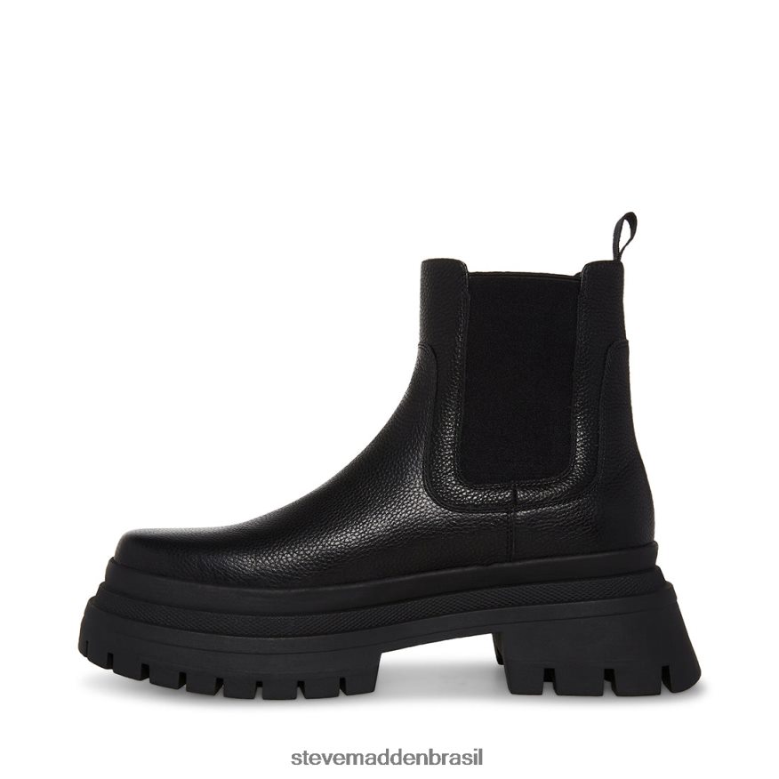 calçados couro preto homens Steve Madden zap ZTFPZH931