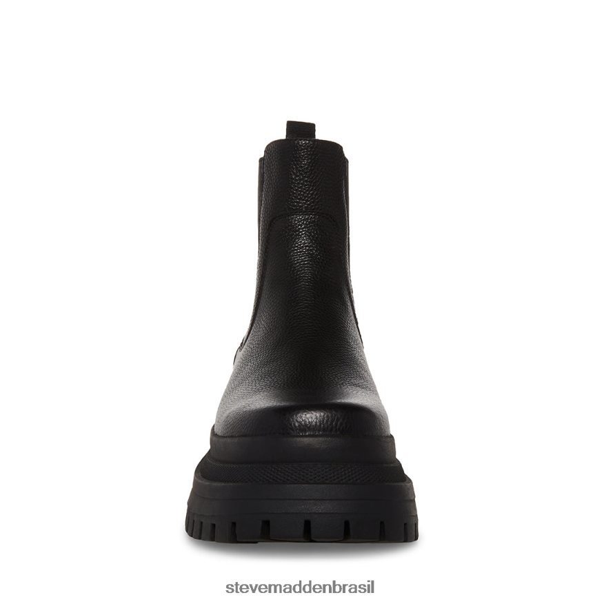 calçados couro preto homens Steve Madden zap ZTFPZH931