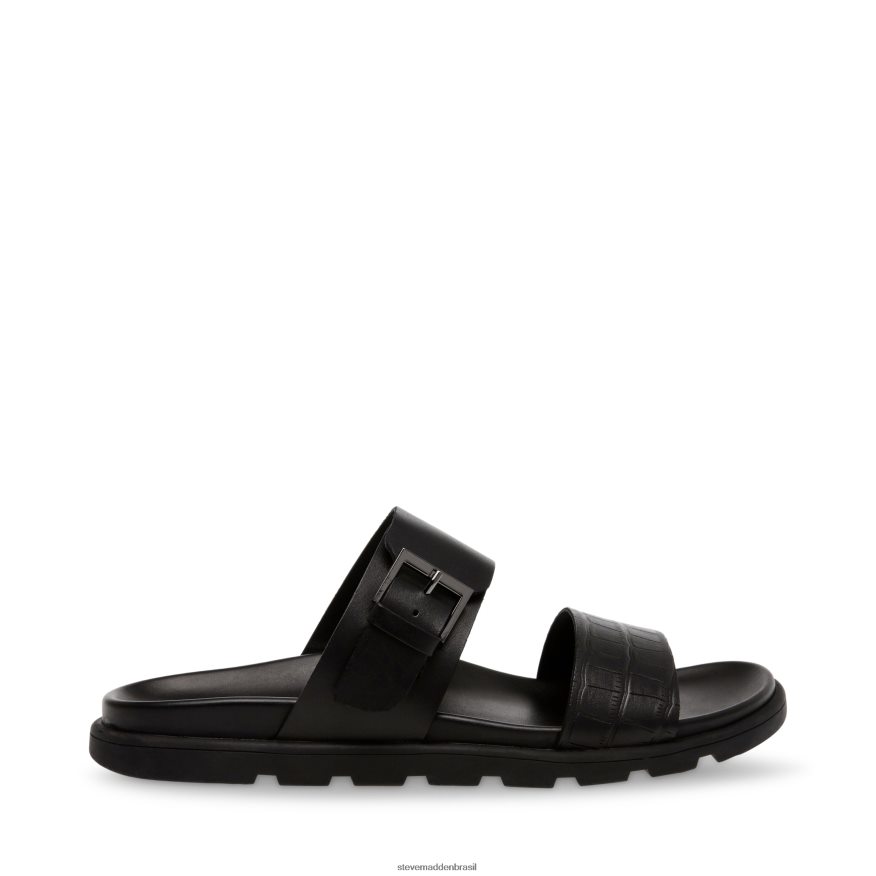 calçados couro preto homens Steve Madden cadmo ZTFPZH1081