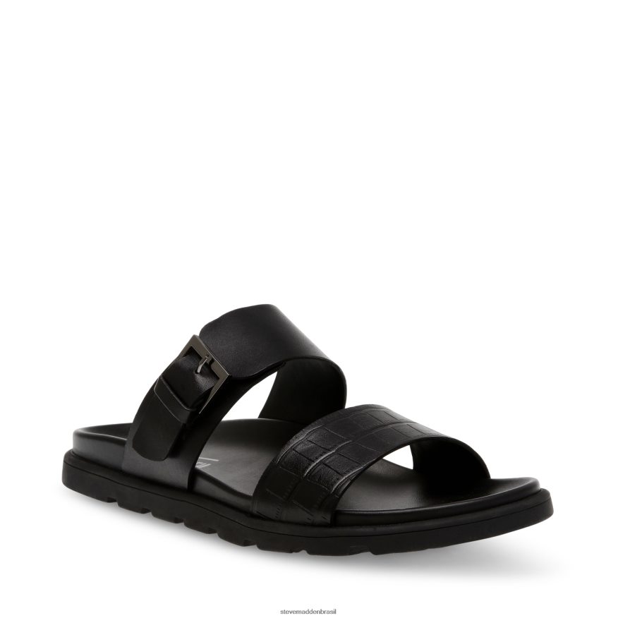 calçados couro preto homens Steve Madden cadmo ZTFPZH1081