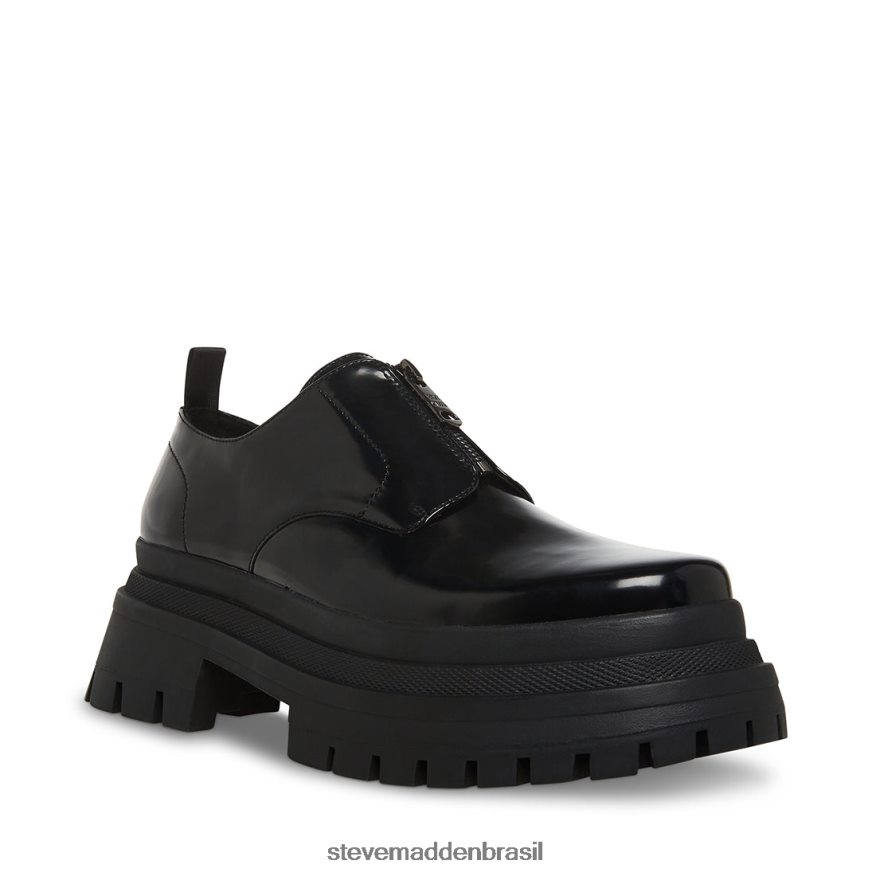 calçados caixa preta homens Steve Madden fecho eclair ZTFPZH1000