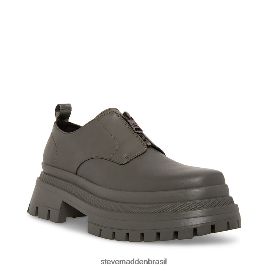 calçados cinza claro homens Steve Madden fecho eclair ZTFPZH1034