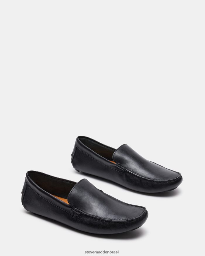 calçados couro preto homens Steve Madden Bérgamo ZTFPZH1005