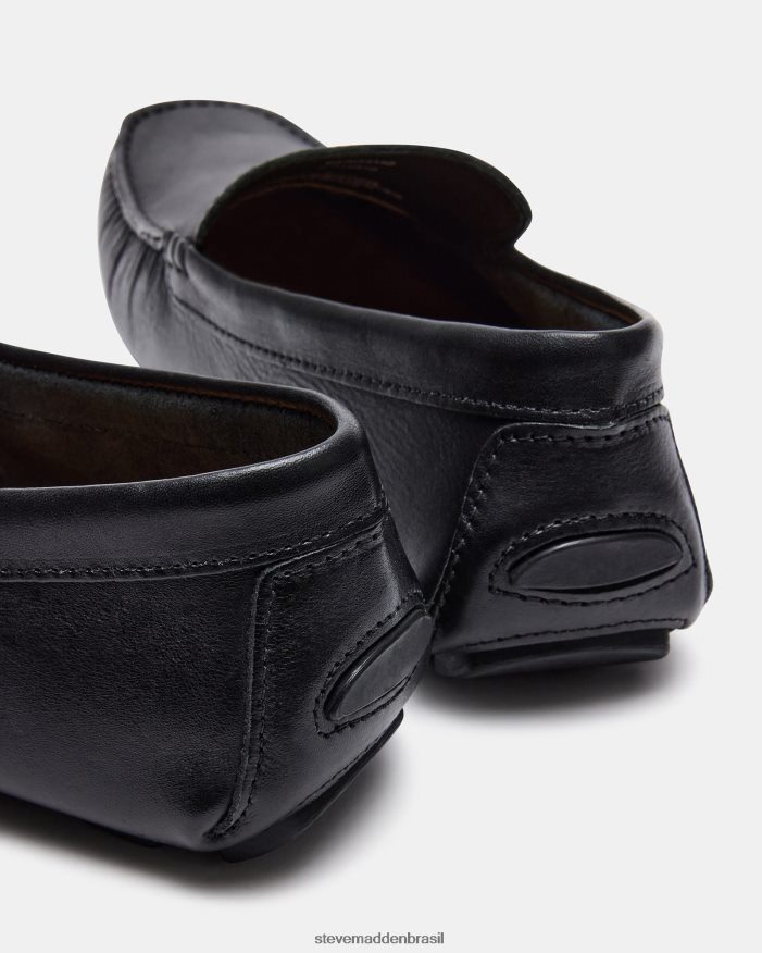 calçados couro preto homens Steve Madden Bérgamo ZTFPZH1005