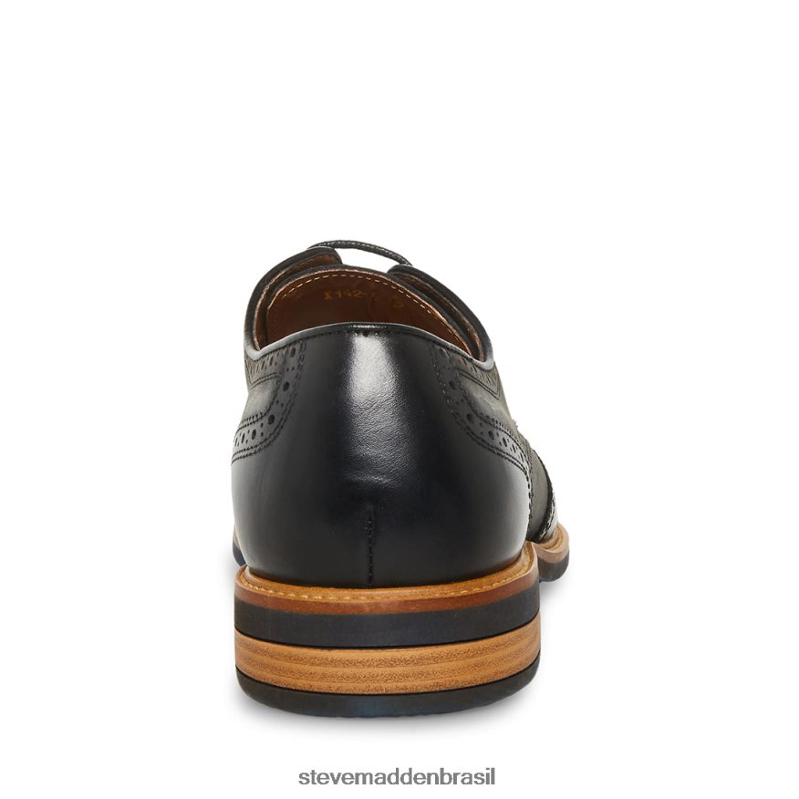 calçados couro preto homens Steve Madden Kadynn ZTFPZH1039