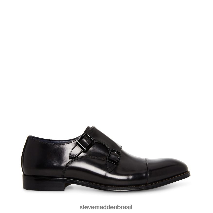 calçados couro preto homens Steve Madden Zaven ZTFPZH1032