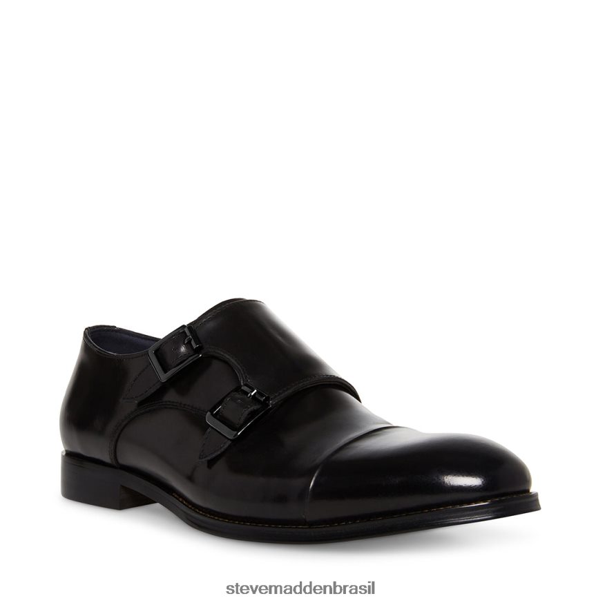 calçados couro preto homens Steve Madden Zaven ZTFPZH1032