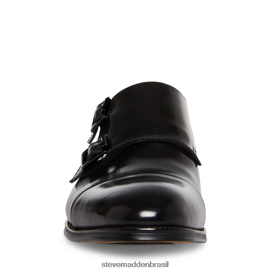 calçados couro preto homens Steve Madden Zaven ZTFPZH1032