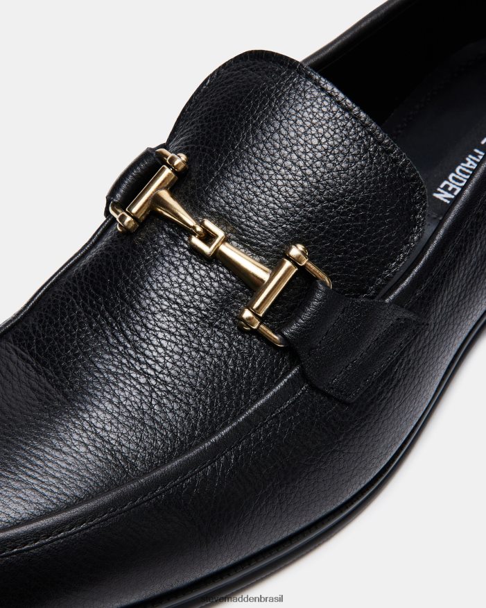 calçados couro preto homens Steve Madden arquéia ZTFPZH987