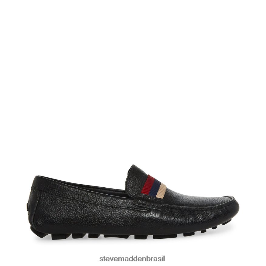 calçados couro preto homens Steve Madden baz ZTFPZH1006