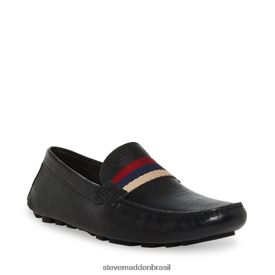 calçados couro preto homens Steve Madden baz ZTFPZH1006