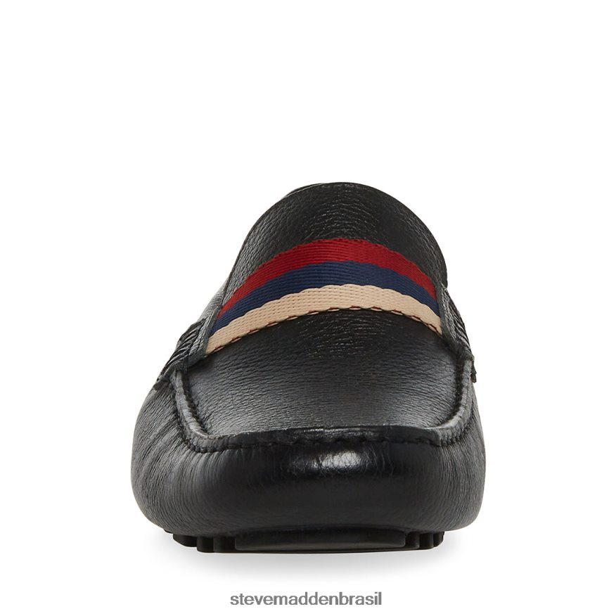 calçados couro preto homens Steve Madden baz ZTFPZH1006