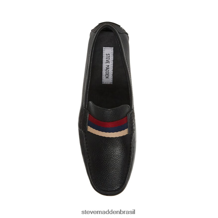 calçados couro preto homens Steve Madden baz ZTFPZH1006