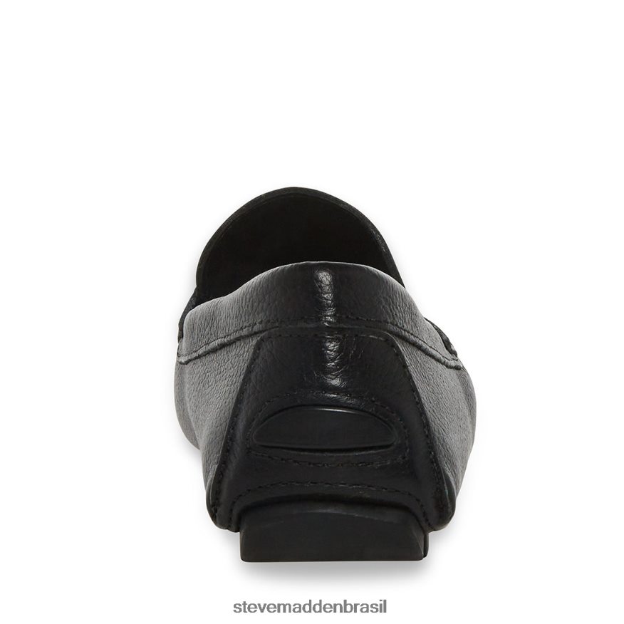 calçados couro preto homens Steve Madden baz ZTFPZH1006