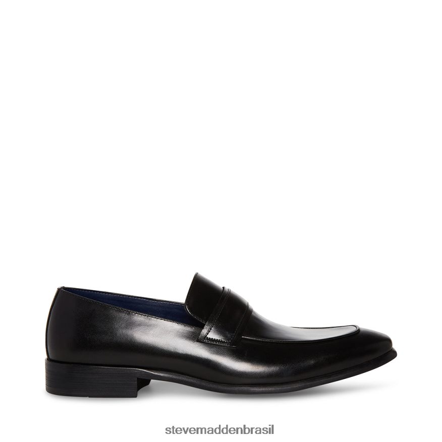 calçados couro preto homens Steve Madden beaudon ZTFPZH1030