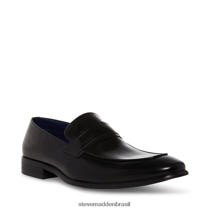 calçados couro preto homens Steve Madden beaudon ZTFPZH1030