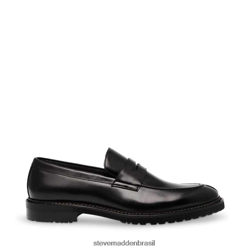 calçados couro preto homens Steve Madden saban ZTFPZH1007