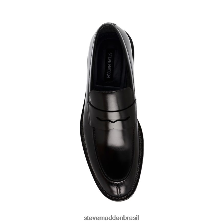 calçados couro preto homens Steve Madden saban ZTFPZH1007