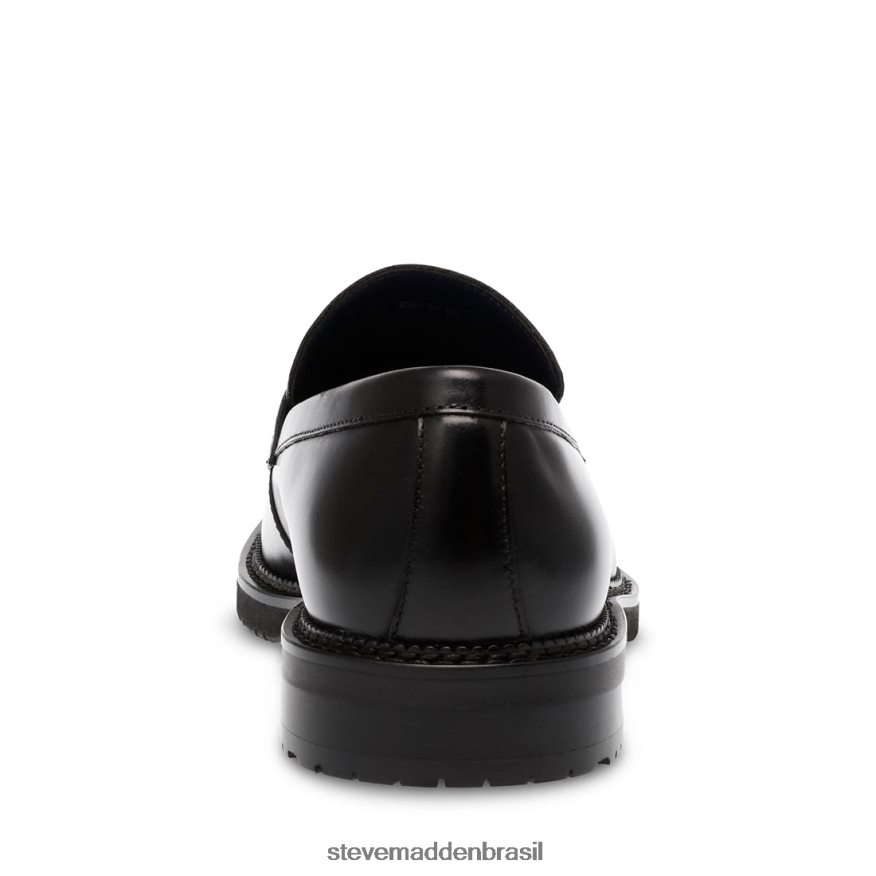 calçados couro preto homens Steve Madden saban ZTFPZH1007