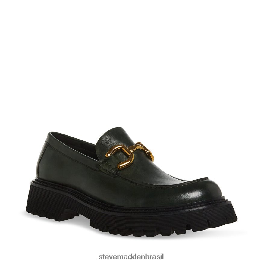 calçados couro verde homens Steve Madden zilo ZTFPZH1013