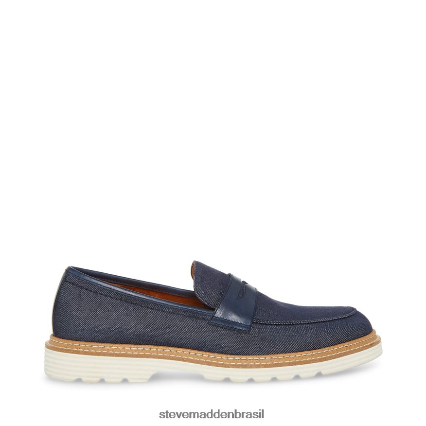 calçados tecido marinho homens Steve Madden ewald ZTFPZH1008