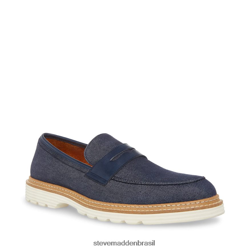 calçados tecido marinho homens Steve Madden ewald ZTFPZH1008