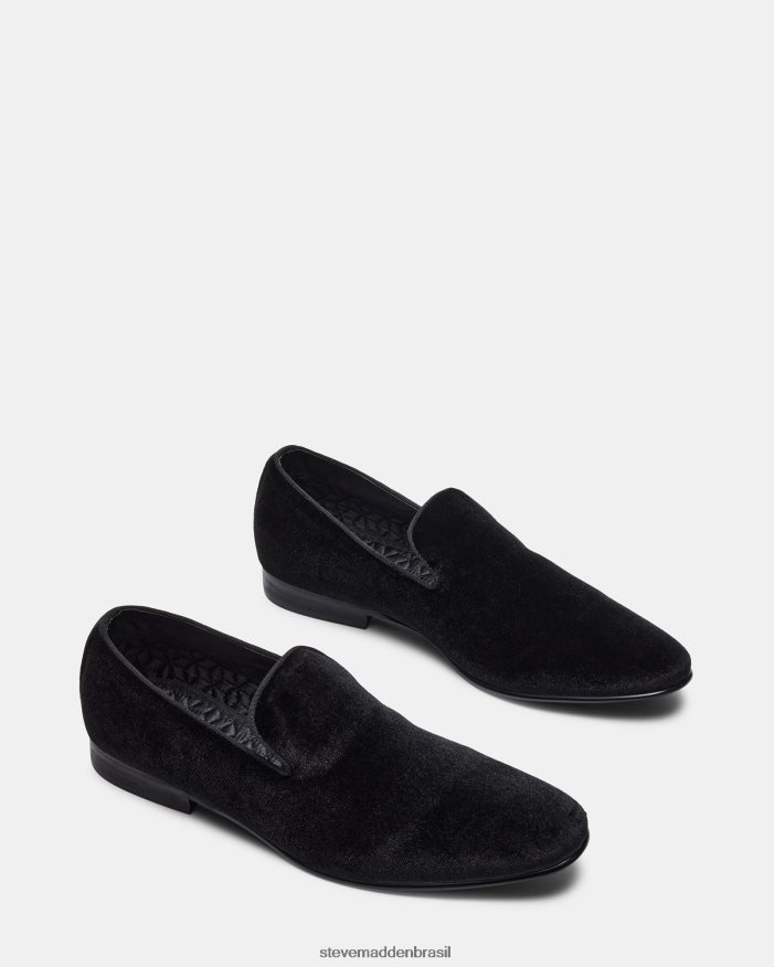 calçados veludo preto homens Steve Madden leve ZTFPZH984