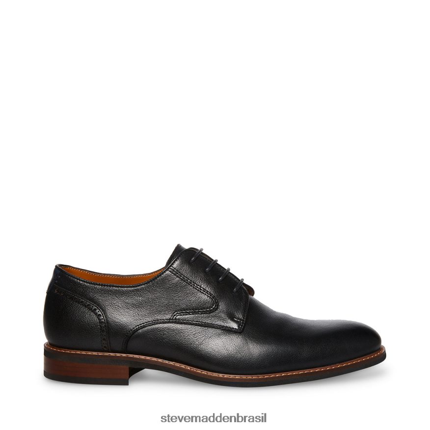 calçados couro preto homens Steve Madden Bannon ZTFPZH1066