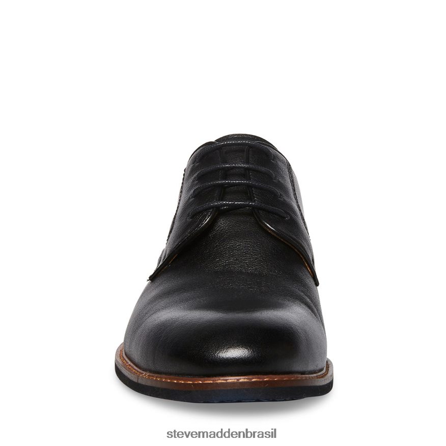 calçados couro preto homens Steve Madden Bannon ZTFPZH1066