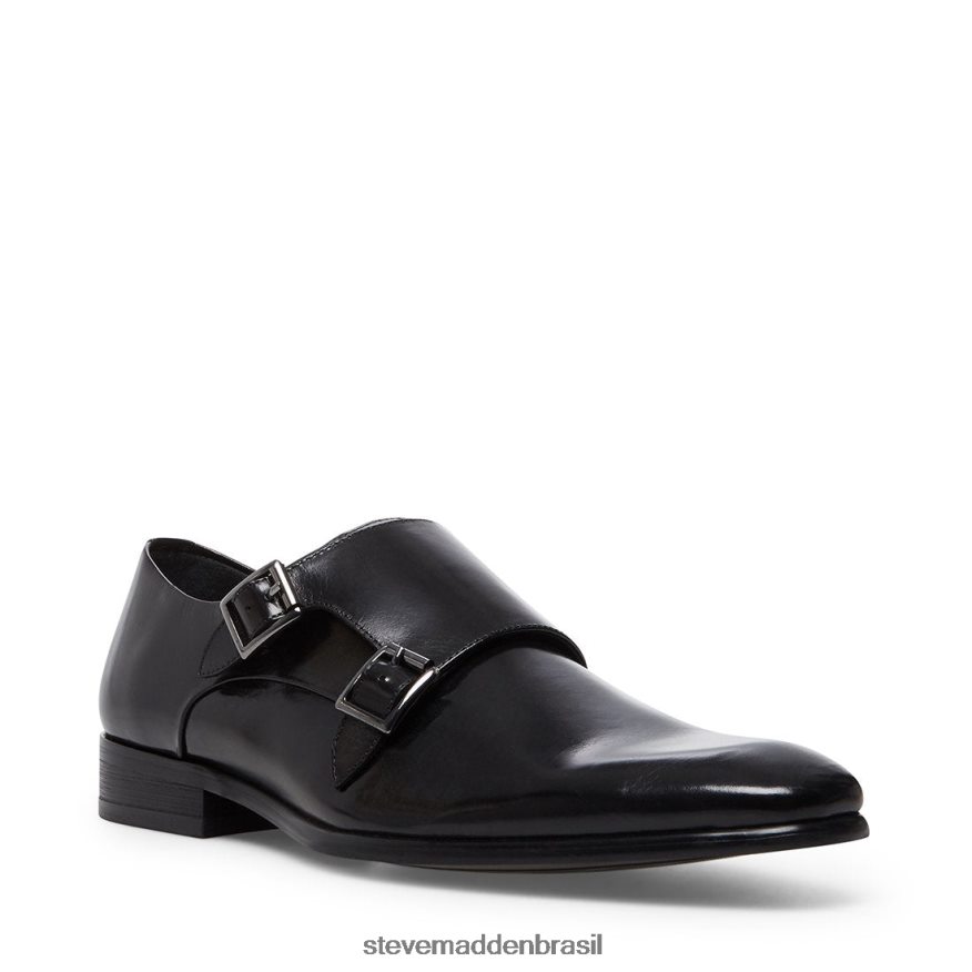 calçados couro preto homens Steve Madden Beaumont ZTFPZH1048