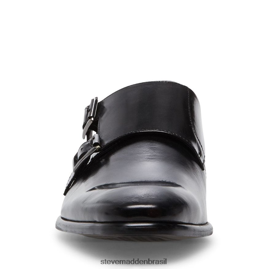 calçados couro preto homens Steve Madden Beaumont ZTFPZH1048