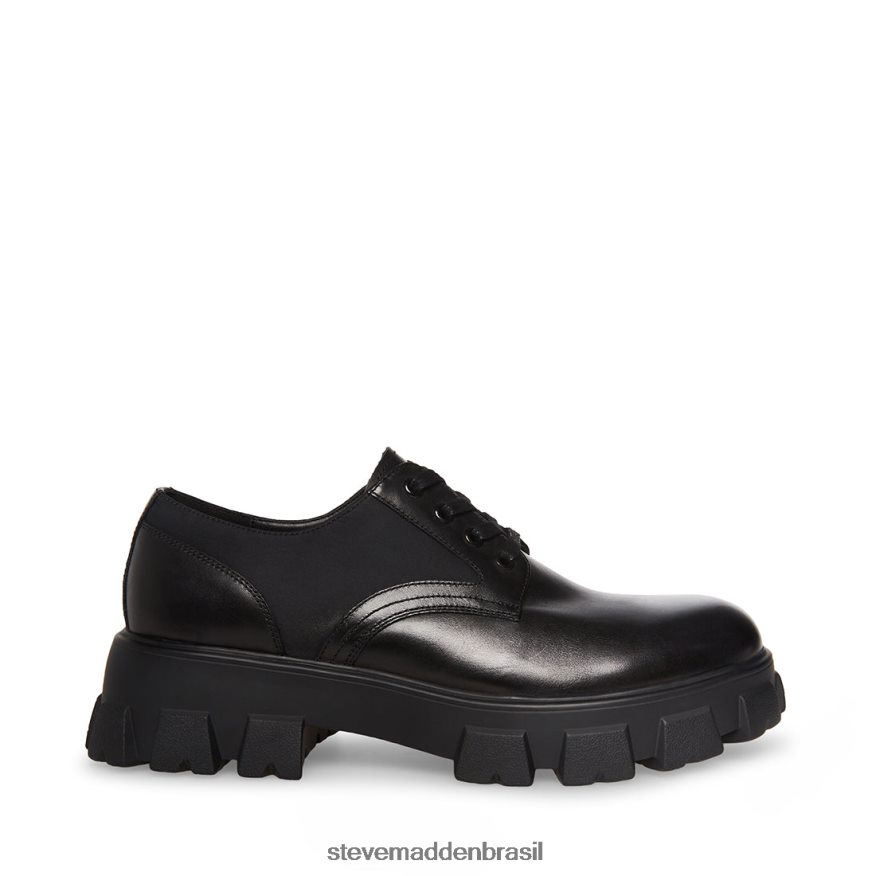 calçados couro preto homens Steve Madden César ZTFPZH1064