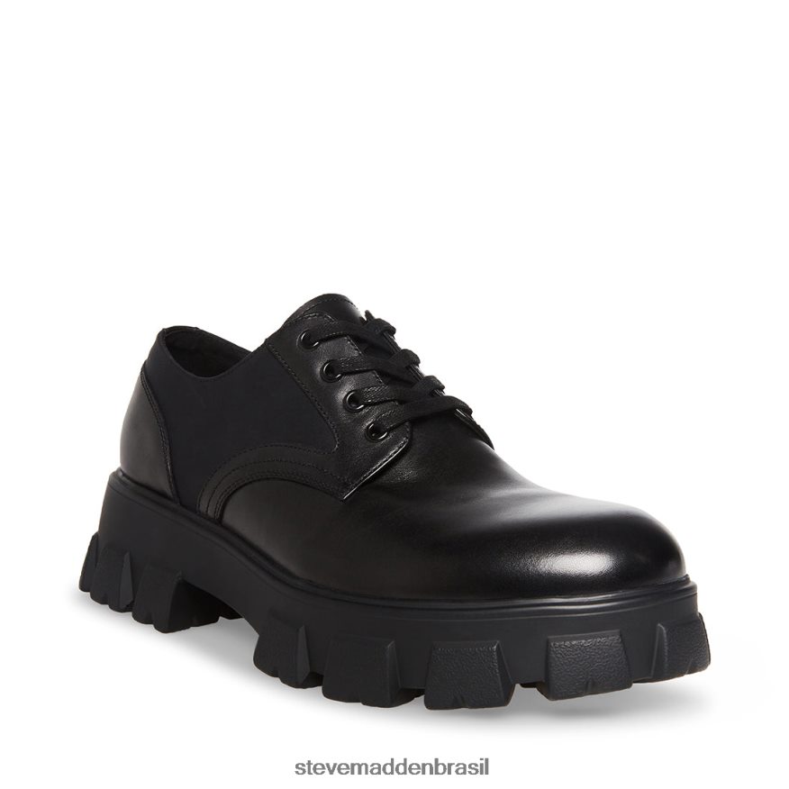 calçados couro preto homens Steve Madden César ZTFPZH1064