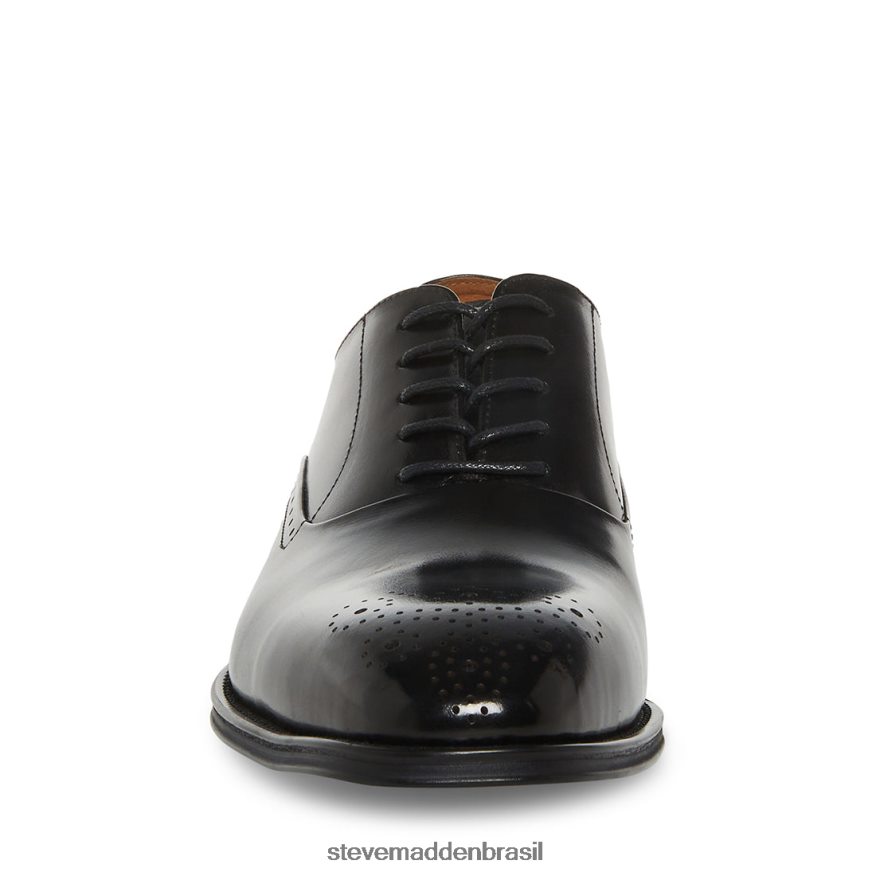 calçados couro preto homens Steve Madden Zate ZTFPZH1055