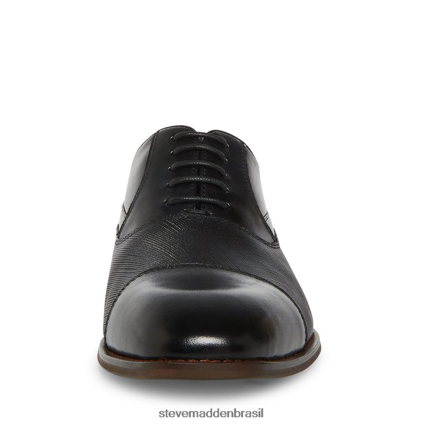 calçados couro preto homens Steve Madden inspetor-r ZTFPZH1063