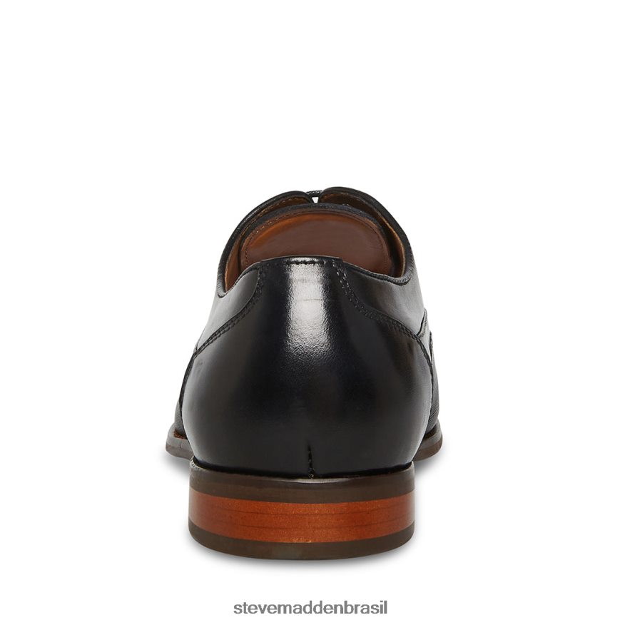 calçados couro preto homens Steve Madden inspetor-r ZTFPZH1063