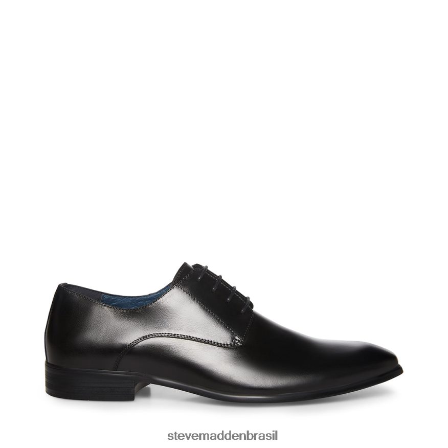 calçados couro preto homens Steve Madden namorados ZTFPZH1052