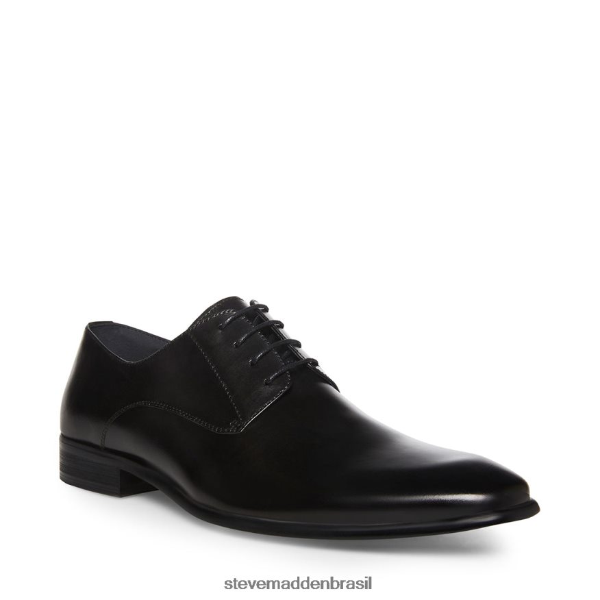 calçados couro preto homens Steve Madden namorados ZTFPZH1052